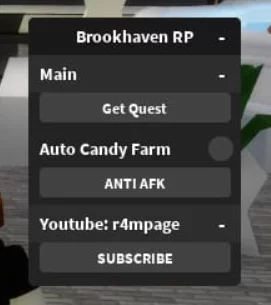Brookhaven Script Auto Farm Candy GUI